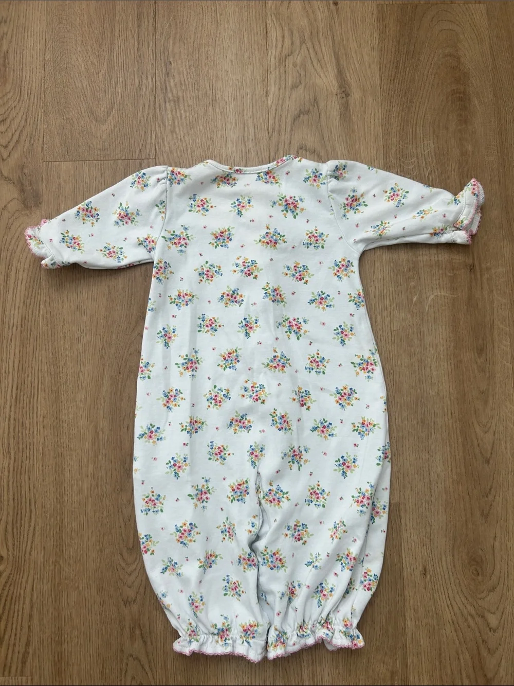 Kissy Kissy White Floral Convertible Gown Romper Size 9 months
